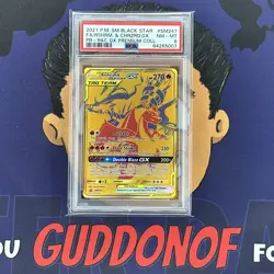 PSA 8 NEAR-MINT 2019 Pokemon Premium Promo RESHIRAM & CHARIZARD GX SM247 Secret - Image 1
