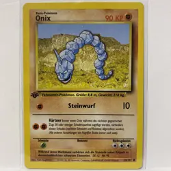 Pokemon TCG Onix Base Set 56/102 Regular 1st Edition Common GERMAN - Image 1