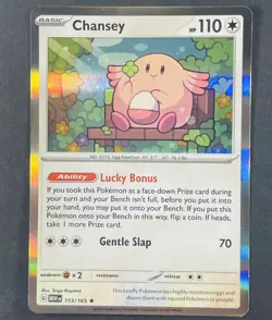POKEMON Chansey 113/165 SV Scarlet & Violet Holo Rare Card - Image 1