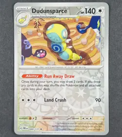 POKEMON Dudunsparce 080/131 Scarlet & Violet Prismatic Evolutions Reverse Holo - Image 1