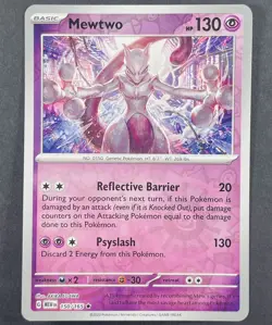 POKEMON Mewtwo 150/165 SV Scarlet & Violet 151 Reverse Holo Card - Image 1
