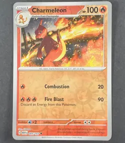 POKEMON Charmeleon 005/165 SV Scarlet & Violet 151 Reverse Holo Card - Image 1