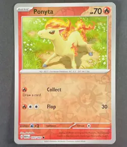 POKEMON Ponyta 077/165 SV Scarlet & Violet 151 Reverse Holo Card - Image 1