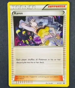 POKEMON Karen XY 177 Battle Arena Deck Keldeo vs Rayquaza Umbreon Promo - Image 1