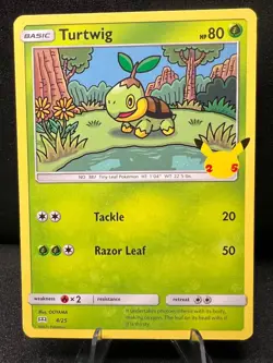 Turtwig 4 Common Pokemon McDonald's 25th Anniversary Promos 25 2021 - Image 1