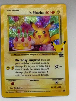 Pokemon Birthday Pikachu #24 Celebrations Englisch Mint Gradeable - Image 4