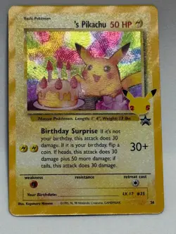 Pokemon Birthday Pikachu #24 Celebrations Englisch Mint Gradeable - Image 5