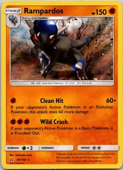 Rampardos 65/156 Holo Rare Ultra Prism Pokemon Holo NM - Image 1