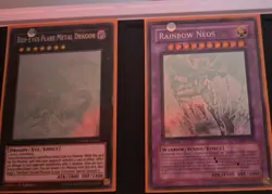 Yugioh Rainbow Neos PTDN-EN044 Ghost Rare 1st Ed + red eyes flare metal ghost - Image 1
