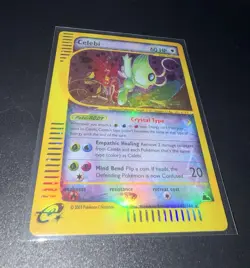 Celebi Skyridge 145/144 Holo Foil Crystal Secret Rare Pokemon & Yu-Gi-Oh! - Image 1