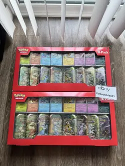 Costco Pokemon Prismatic Evolutions 2x 8 Mini-Tins with Promo Cards Sealed - Image 1