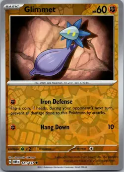 Glimmet 121/197 Reverse Holo Obsidian Flames OBF NM Pokemon TCG Card - Image 1