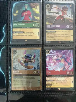 Disney Lorcana lot with over 160 cards nm - Image 1