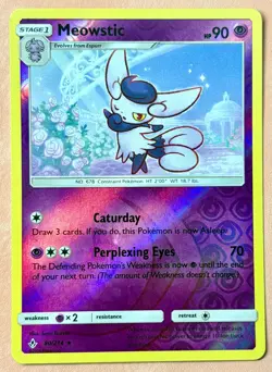 Meowstic~Cute Pink Pokemon~Pink & Pastel Gallery~Cute Pokemon Cards - Image 1