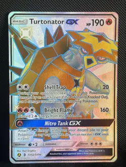 Pokemon Card Turtonator GX SV52/SV94 Hidden Fates Ultra Rare Full Art Near Mint - Image 1