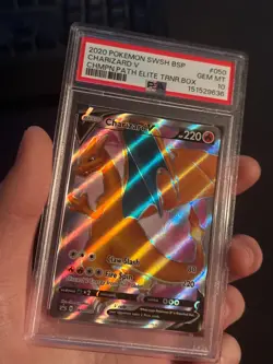 FRESH CERT PSA 10 Charizard V SWSH050 SWSH: Sword & Shield Promo Cards Holo - Image 1