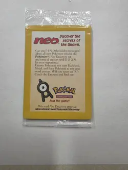 SEALED New Entei 34 Black Star Movie Promo Reverse Holo Neo Pokemon Card - Image 1