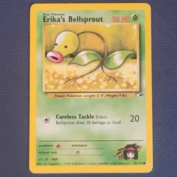Erika's Bellsprout 76/132 - Gym Heroes - Common Pokemon Card - MP - Image 1
