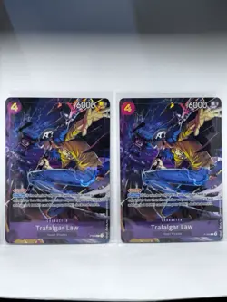 Bandai One Piece Card Game Trafalgar Law P-008 Romance Dawn Alt Art 2x - Image 1