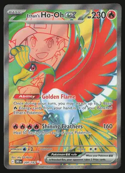 SV10: Destined Rivals Ethan's Ho-Oh ex #209/182 Pokemon Card - Image 1
