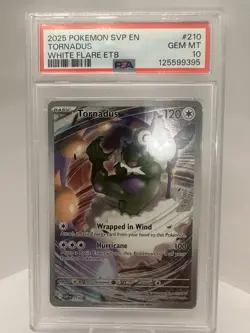 Pokemon TCG Promos Black Bolt White Flare Tornadus 210 Promo Card PSA 10 - Image 1