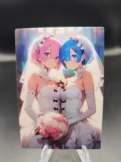 Rem And Ram Anime Waifu Card Doujin ACG Goddess Holo - Image 2
