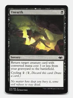 Unearth 113 Common Modern Horizons Magic: The Gathering Near Mint - Image 1