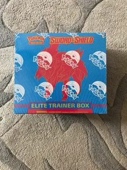 Sword and Shield Base Set ETB Elite Trainer Box Zamazenta Pokemon TCG Sealed - Image 1