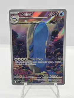 Pokemon Journey Together Wailord 162/159 Holo Illustration Rare NM - Image 1