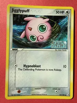 Jigglypuff 53/100 Crystal Guardians Reverse Holo Pokemon Card - Image 1