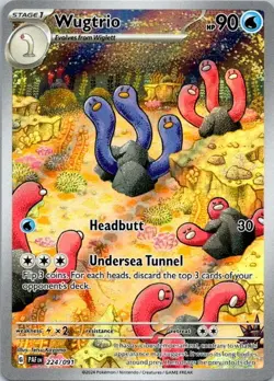 Pokemon TCG Wugtrio 224/91 Paldean Fates Full Art Holo NM (SKU 1-1) - Image 1
