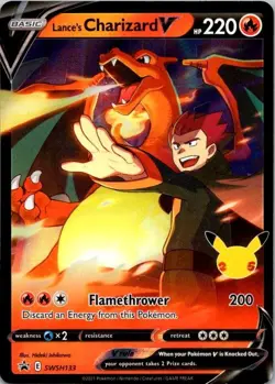 Lance's Charizard V SWSH133 Promo Holo Sword & Shield Promo Pokemon NM (SKU 1-5) - Image 1