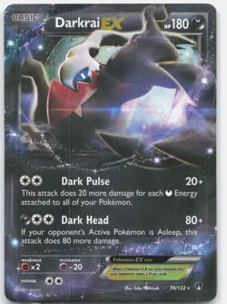Darkrai EX 74/122 Holo EX Rare BREAKpoint Pokemon Moderately Played - Image 1