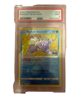 2022 pokemon go radiant blastoise psa 9 - Image 1
