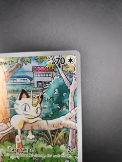 Pokemon Meowth 106/094 Illustration Rare Full Art Holo Me02 English - Image 5