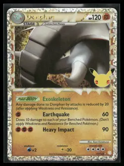 Donphan 107/123 Celebrations: Classic Collection Pokemon Holo NM - Image 1