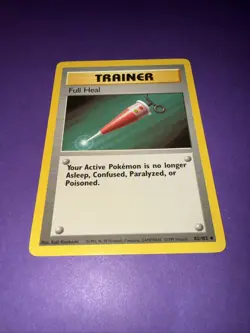 Full Heal 82/102 Uncommon Base Set Unlimited Pokemon - Image 1
