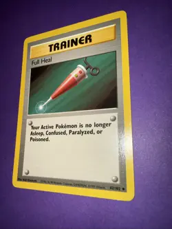 Full Heal 82/102 Uncommon Base Set Unlimited Pokemon - Image 3