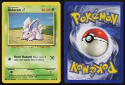 NIDORAN M 55/102 COMMON BASE SET UNLIMITED POKEMON MP - Image 3