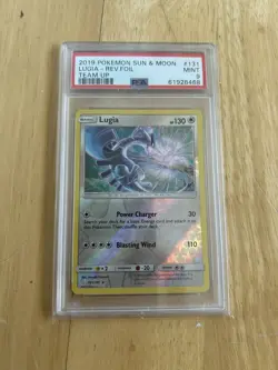 2019 Pokemon TCG Lugia 131/181 Rare Team Up Reverse Holo PSA Graded 9 MINT - Image 1