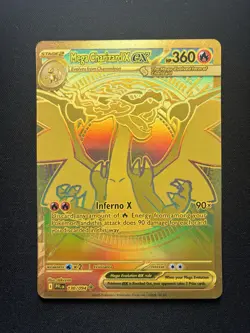 Pokemon Mega Charizard X ex Mega Hyper Rare Holo 130/094 Gold Phantasmal Flames - Image 1