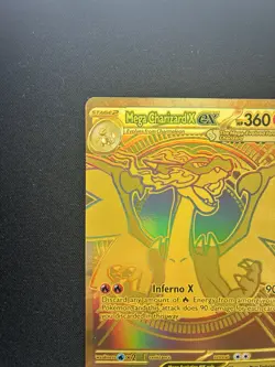 Pokemon Mega Charizard X ex Mega Hyper Rare Holo 130/094 Gold Phantasmal Flames - Image 4