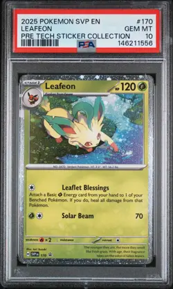 2025 POKEMON SVP EN-SV BLACK STAR PROMO #170 LEAFEON PSA 10 - Image 1