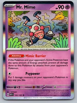 Mr. Mime 122/165 Rare 151 Pokemon Holo Near Mint - Image 1