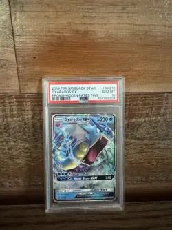 2019 POKEMON SM BLACK STAR PROMO HIDDEN FATES TINS #SM212 GYARADOS GX PSA 10 - Image 2