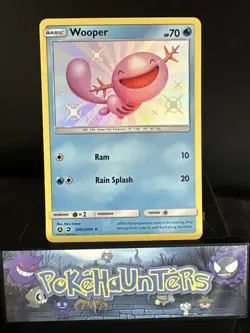Pokemon Card Wooper SV9/SV94 SM Hidden Fates Baby Shiny Rare Near Mint - Image 1