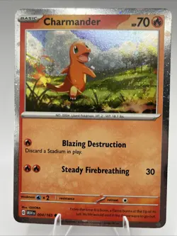Pokemon TCG -Charmander - (Cosmos Holo) - 004/165 - Sv: Scarlet & Violet Promo - Image 1