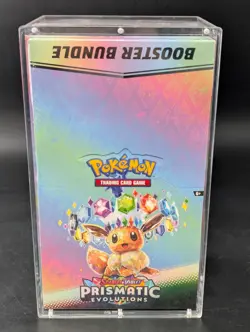 Pokemon SV8.5 Prismatic Evolutions Sealed Booster Bundle Display Case w/Acrylic - Image 1