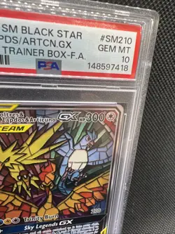 Pokemon 2019 Moltres & Zapdos & Articuno GX SM210 Black Star Promo GEM MT PSA 10 - Image 3