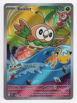 Pokemon TCG Rowlet 043 First Partner Illustration Black Star Promo - Image 1